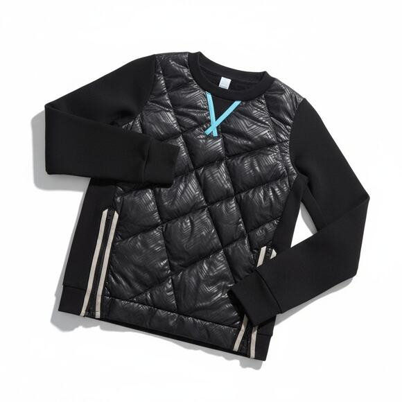 Ivivva by Lululemon Girls Quilted Pullover Jacket Black Size 12 Goose Down - Picture 1 of 6